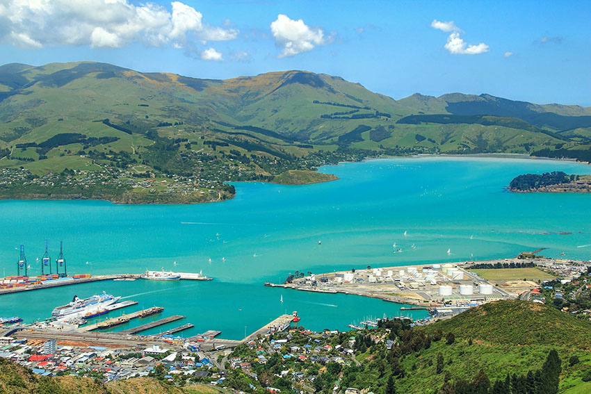 Busy harbor in summer, Christchurch