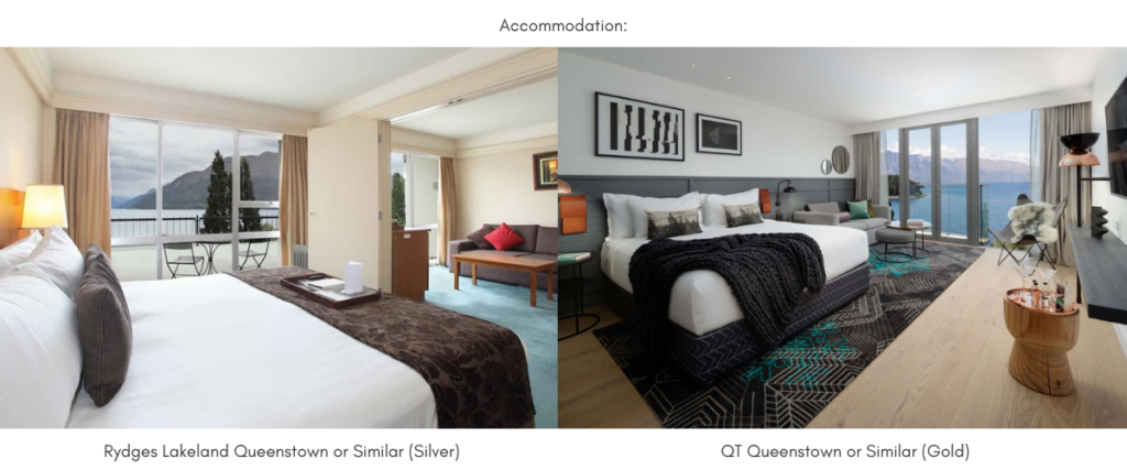 Accommodation at Rydges Queenstown or QT Queenstown