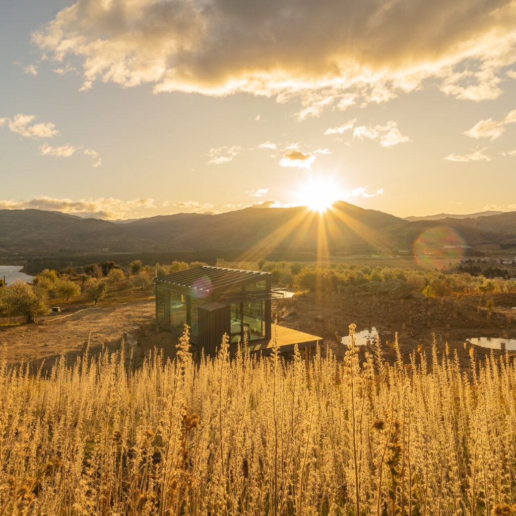 Central Otago PurePod with sunset