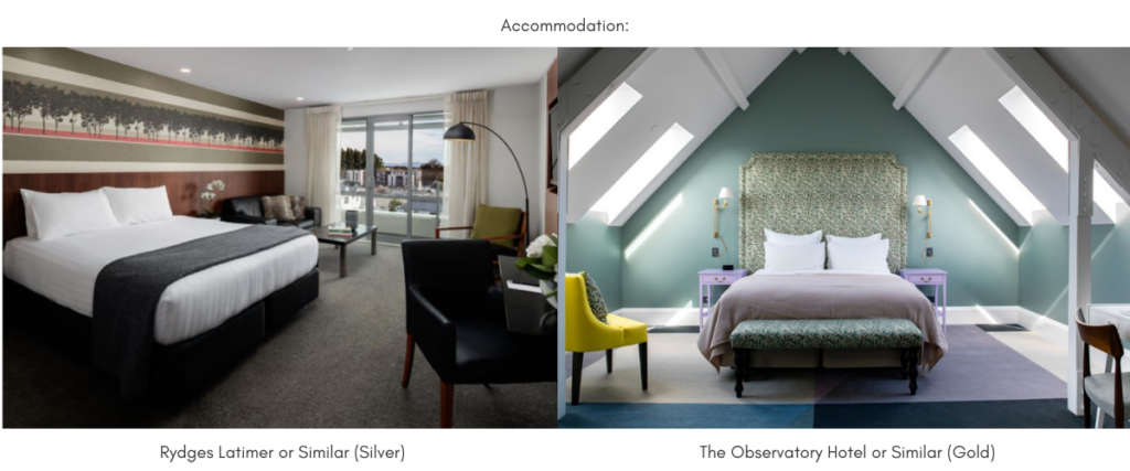 Accommodation at Rydges Latimer or The Observatory Hotel