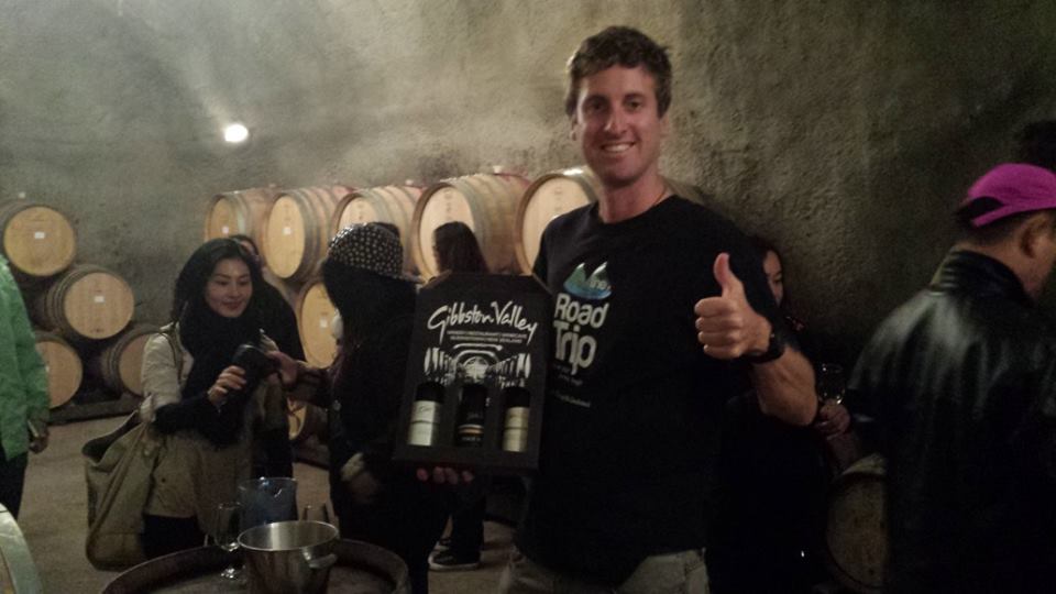 Pete at Gibbston Valley Winery. 