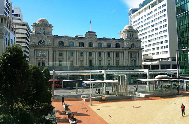 Britomart at Queen Elizabeth II Square in downtown Auckland, New Zealand