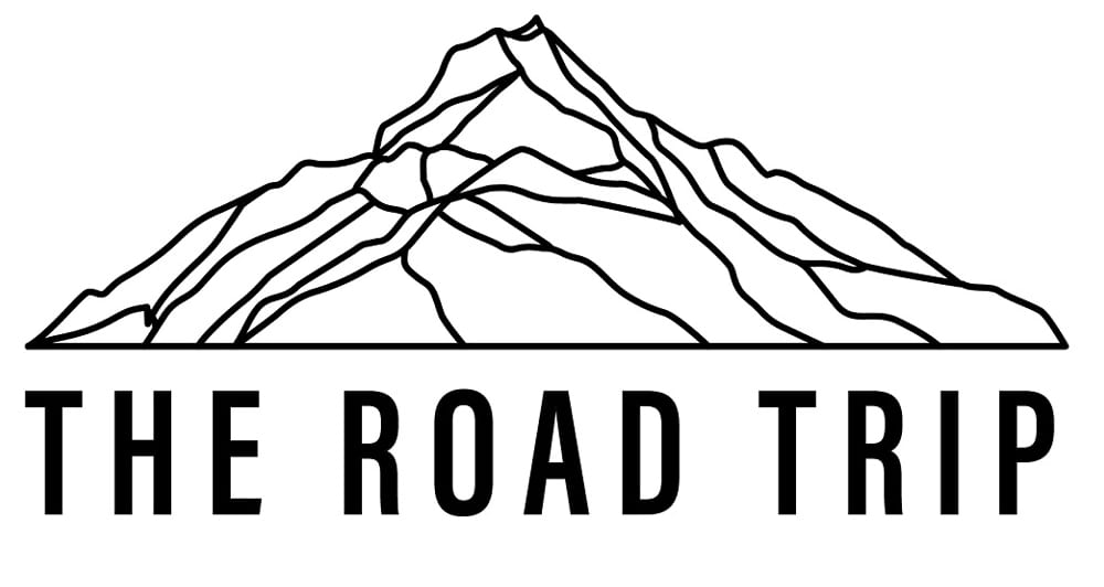 The Road Trip logo in black text with white background