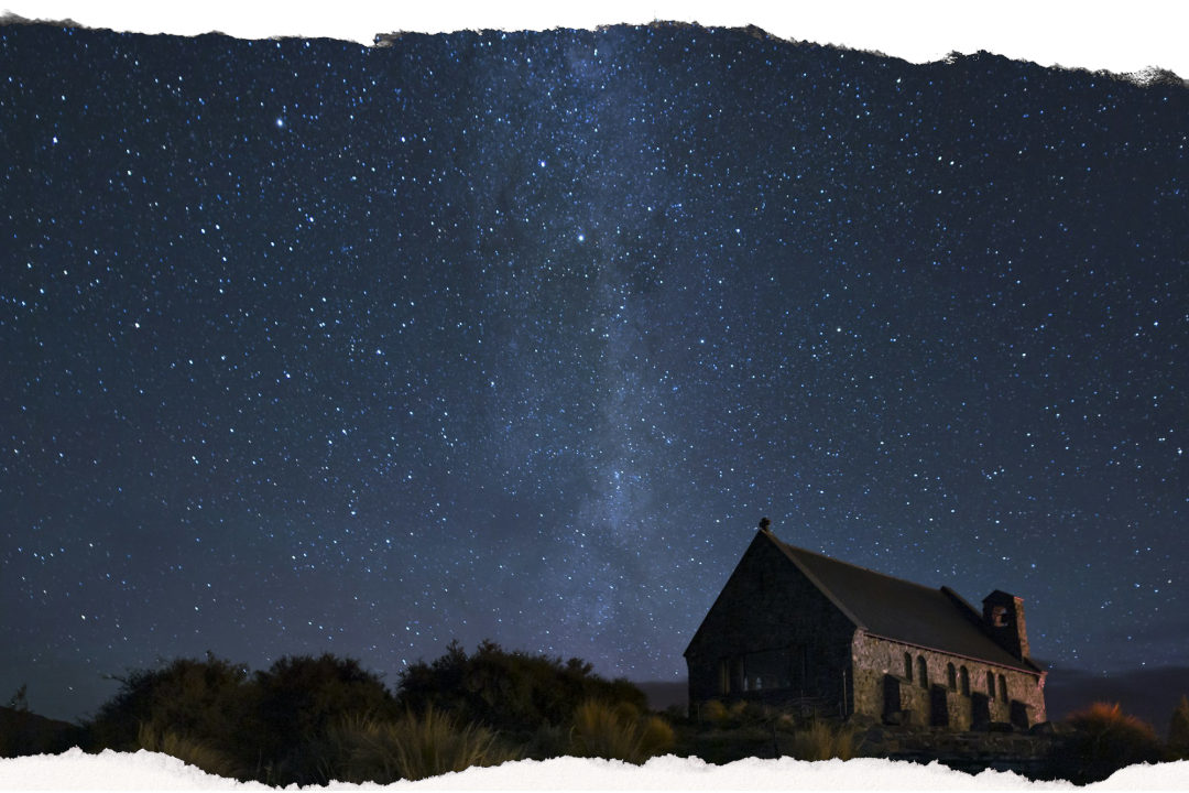 Church of the Good Shepherd at Lake Tekapo beneath the Milky Way